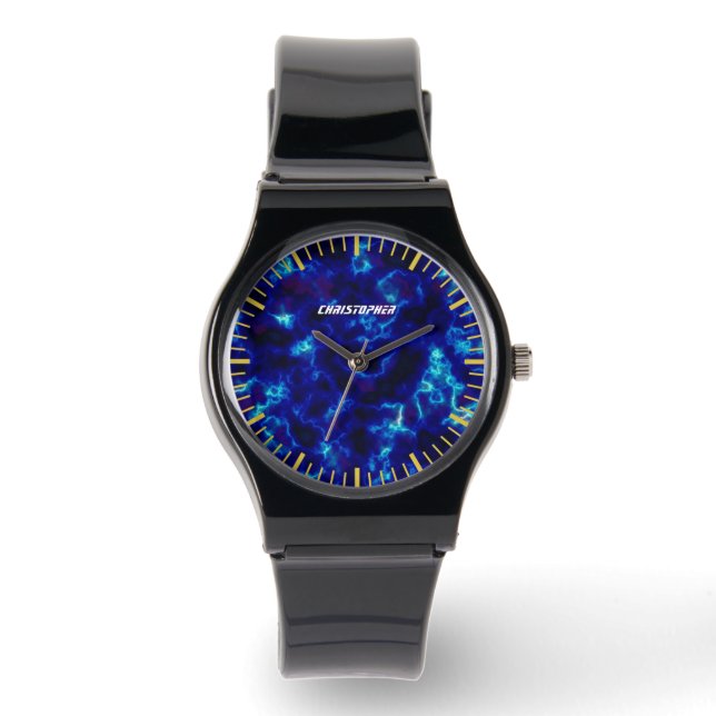 Stained Glass Misty Blue Watch (Front)