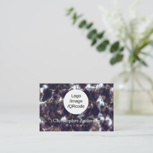 Stained Glass Misty Grey Brown Business Card