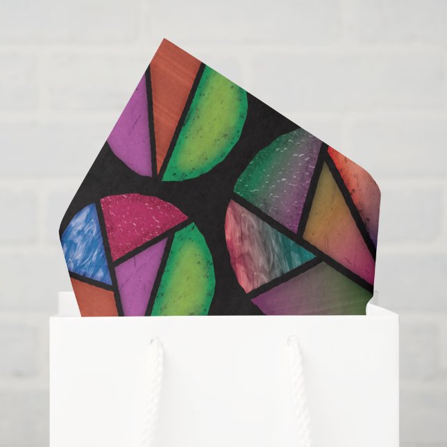 Stained Glass Modern Design Traditional Window Tissue Paper (Gift Bag)