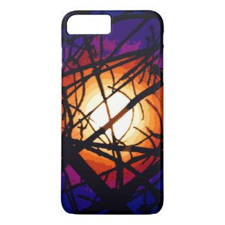 Stained Glass Moon Abstract iPhone 7 Plus Case