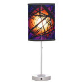 Stained Glass Moon Abstract Table Lamp (Back)