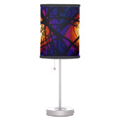 Stained Glass Moon Abstract Table Lamp (Right)
