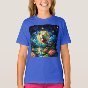Stained Glass Moonlight Flight Fairy  T-Shirt