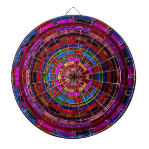 Stained Glass Mosaic Abstract #2 Dart Board