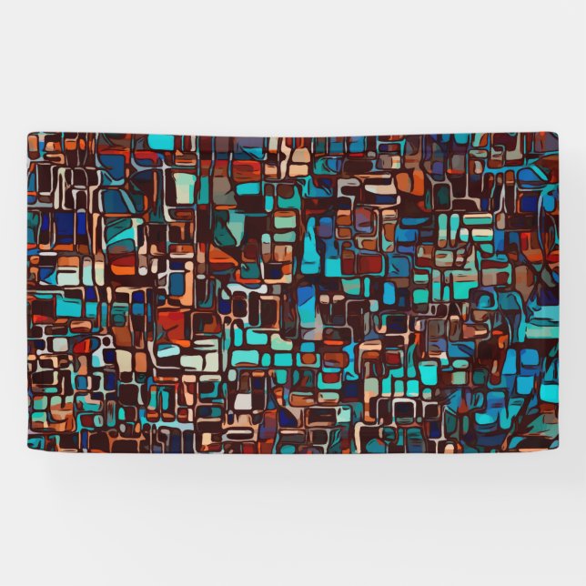 stained glass mosaic abstract banner (Horizontal)