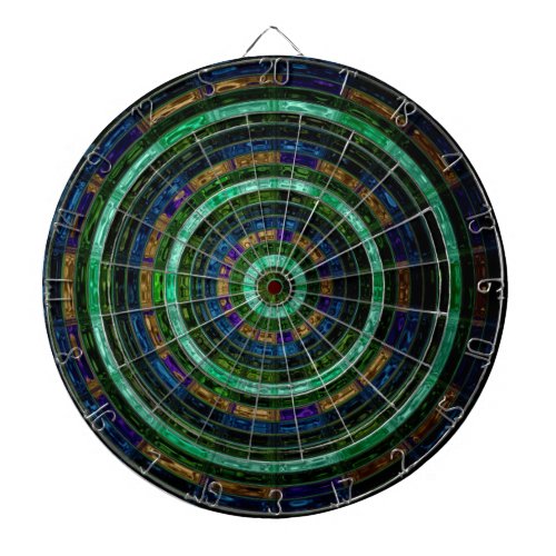 Stained Glass Mosaic Abstract Dart Board