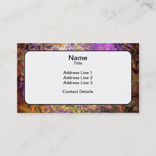 Customizable Stained Glass Mosaic Business Cards