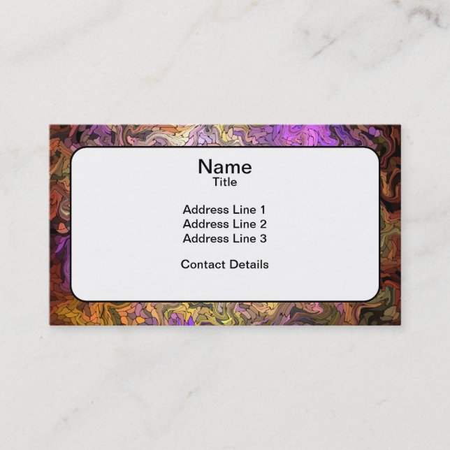 Stained Glass Mosaic Business Card (Front)