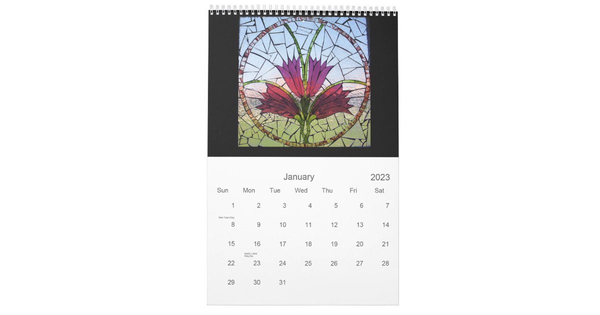 Stained Glass Mosaic Calendar Zazzle
