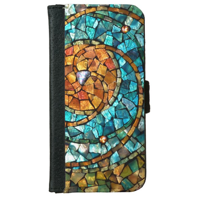 Stained Glass Mosaic iPhone 6 Wallet Case (Front)