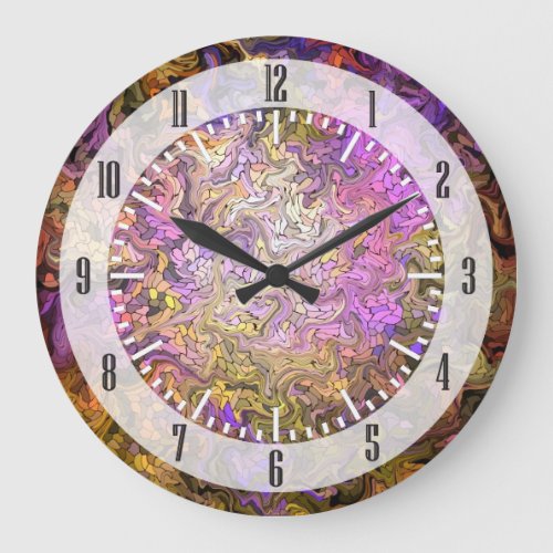 Stained Glass Mosaic Large Clock