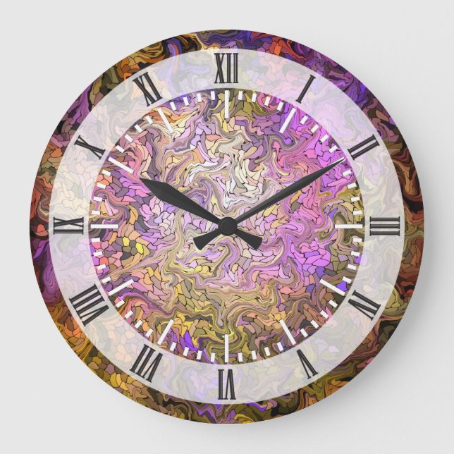Stained Glass Mosaic Large Clock (Front)