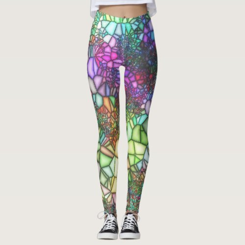 Stained Glass Mosaic Leggings