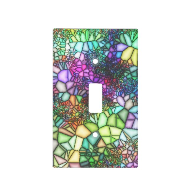 Stained Glass Mosaic Light Switch Cover (Front)