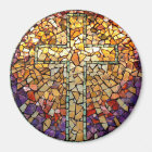Stained Glass Mosaic Magnet "Cross"