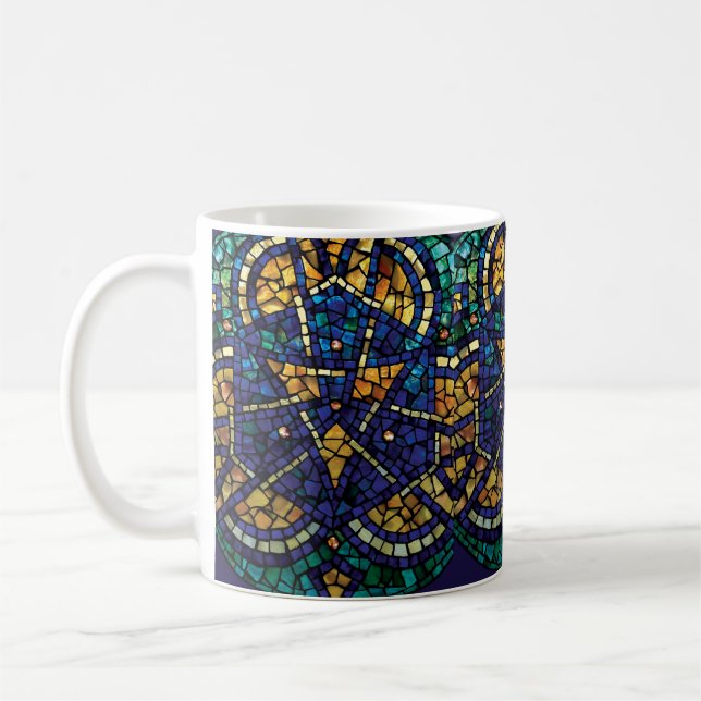 Stained Glass Mosaic Mug "Kaleidoscope" (Left)