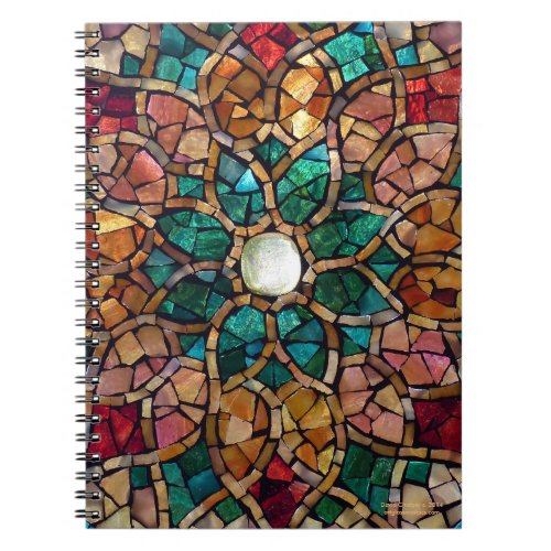 Stained Glass Mosaic Notebook Autumn Star