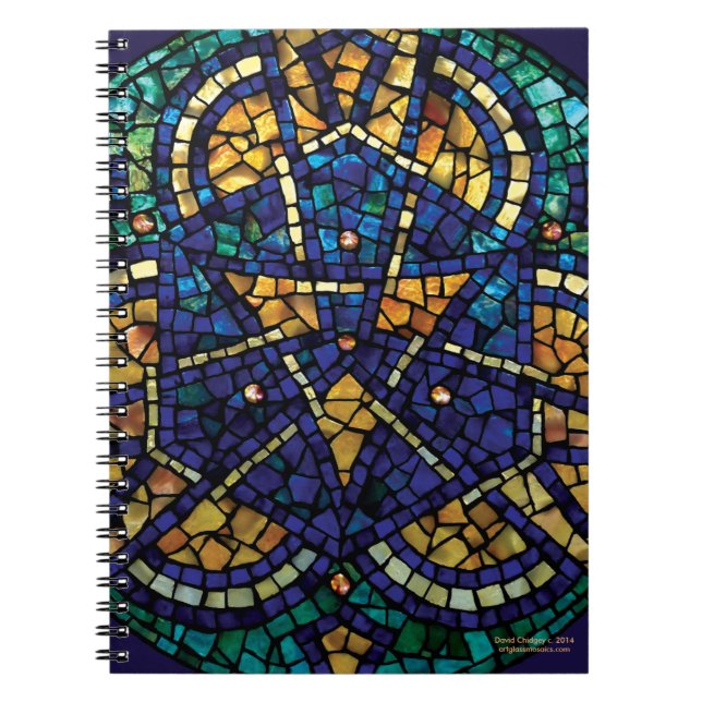 Stained Glass Mosaic Notebook "Kaleidoscope" (Front)