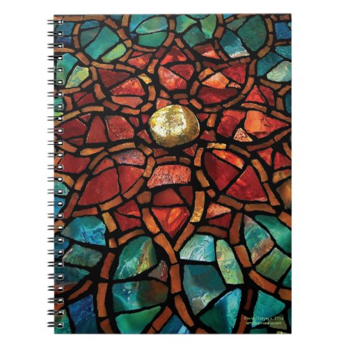 Stained Glass Mosaic Notebook Lotus