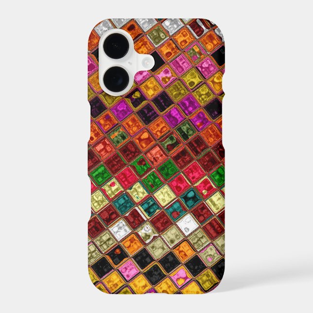 Stained Glass Mosaic Pattern #12 Iphone Case (Back)