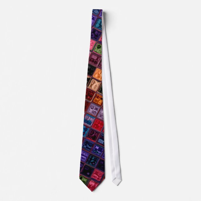 Stained Glass Mosaic Pattern #18 Neck Tie (Front)