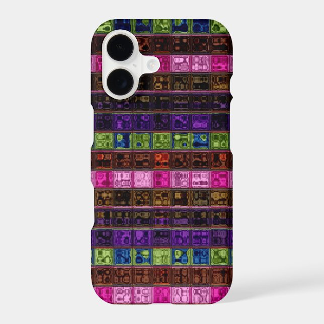 Stained Glass Mosaic Pattern #20 Iphone Case (Back)