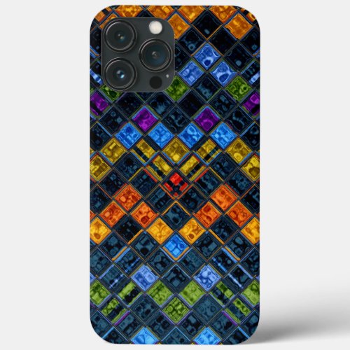 Stained Glass Mosaic Pattern iPhone 13 Pro Max Case