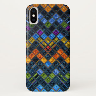 Stained Glass Mosaic Pattern iPhone X Case