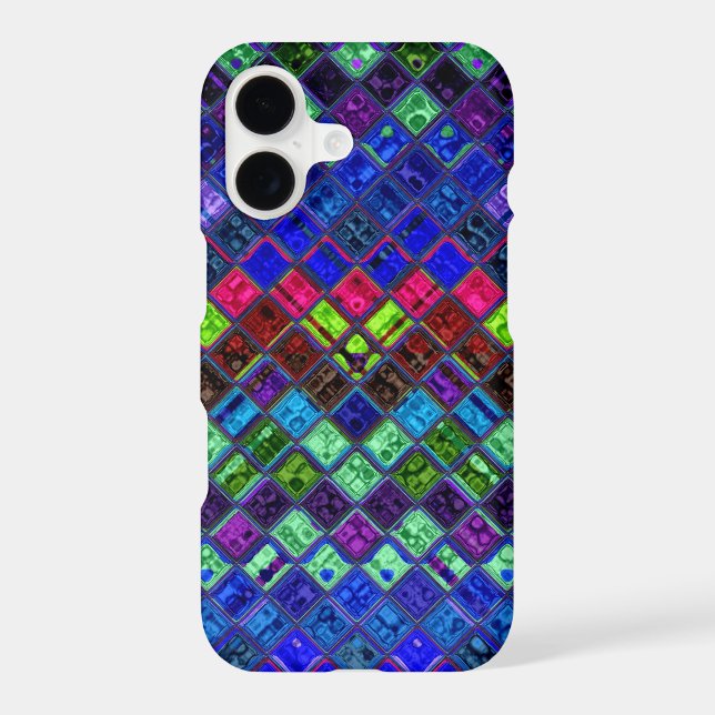 Stained Glass Mosaic Pattern Iphone Case (Back)