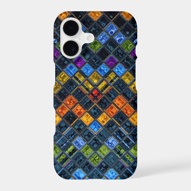 Stained Glass Mosaic Pattern Iphone Case (Back)
