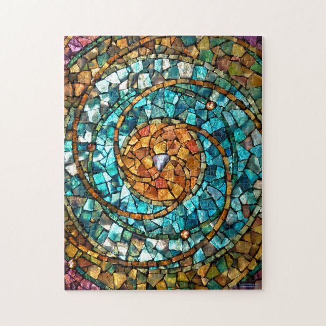 Stained Glass Mosaic Puzzle "In the Beginning" (Vertical)