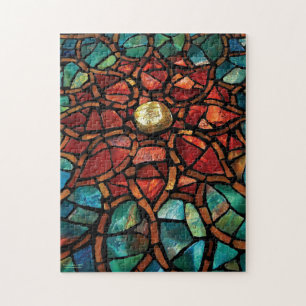 Stained Glass Mosaic Puzzle "Lotus"