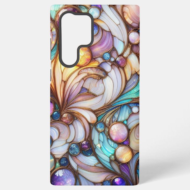 Stained glass mosaic samsung galaxy case (Back)