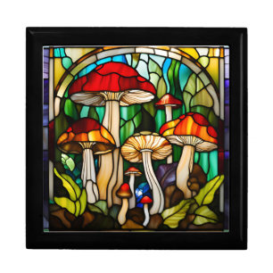 Stained Glass Mushroom Art Gift Box