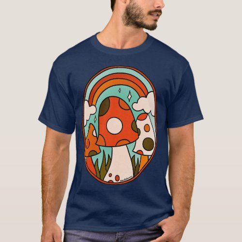 Stained Glass Mushroom T_Shirt