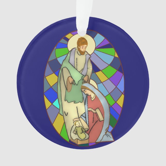 Stained Glass Nativity Ornament (Front)