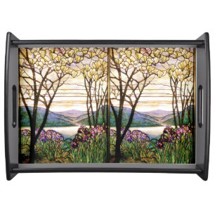 Stained Glass Nature Serving Tray