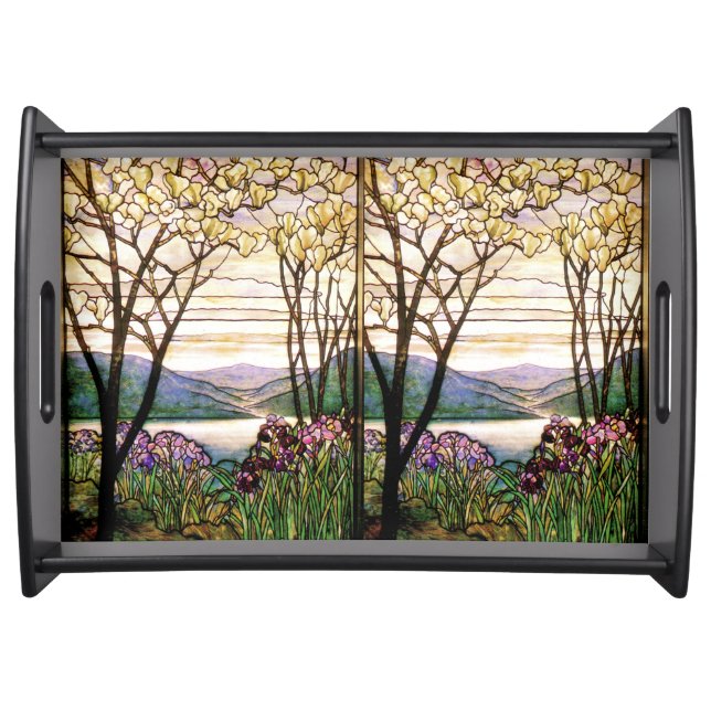 Stained Glass Nature Serving Tray (Front)