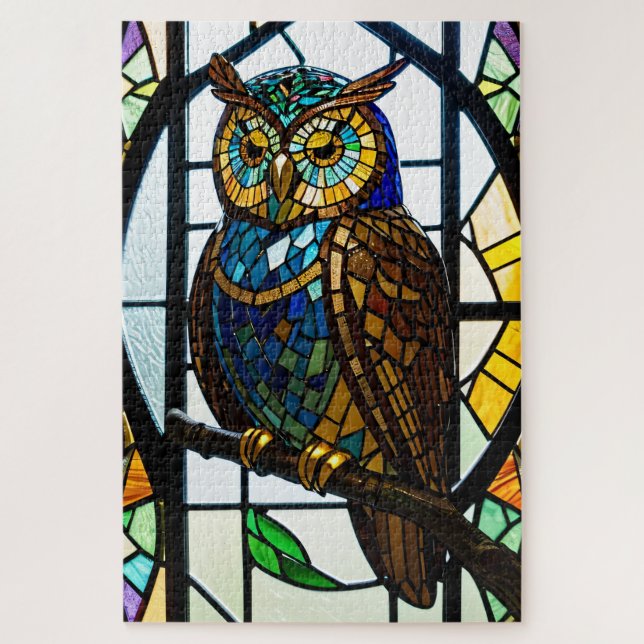 Stained Glass Owl Jigsaw - 2 Puzzle (Vertical)