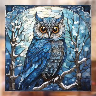 Stained Glass Owl Window Cling