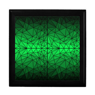Stained glass pattern 01.Green.Black Line BG Gift Box