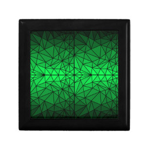 Stained glass pattern 01.Green.Black Line BG Gift Box