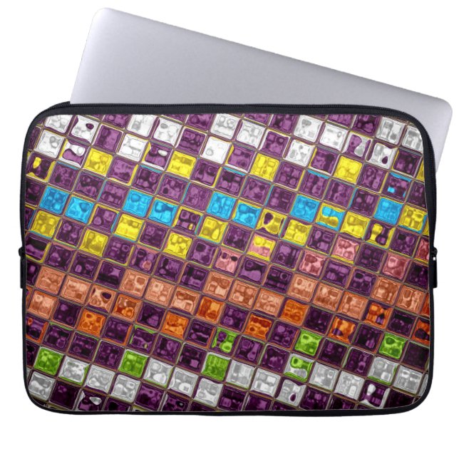 Stained Glass Pattern #8 Laptop Sleeve (Front)