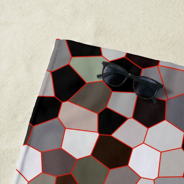 Stained Glass Pattern Beach Towel (In Situ)