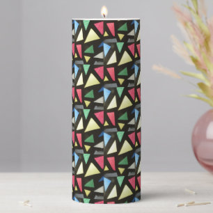 Stained Glass Pattern Christmas Pillar Candle