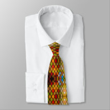 Stained Glass Pattern Church Tie