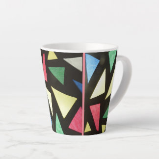 Stained Glass Pattern Cust. Red-Pink Latte Mug