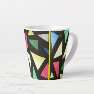 Stained Glass Pattern Cust. Yellow Latte Mug