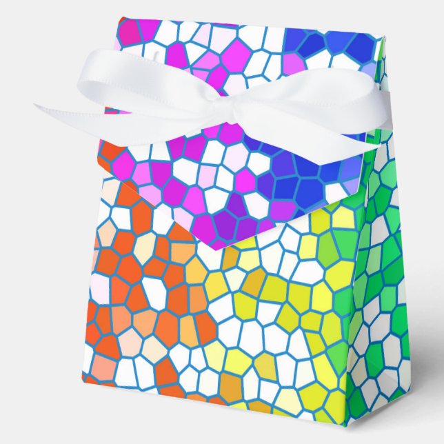 Stained Glass Pattern Favor Boxes (Front)