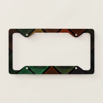 Stained Glass Pattern License Plate Frame by StellarEmporium at Zazzle